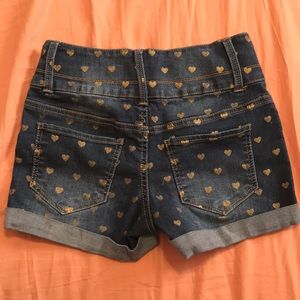 SO Bottoms - Girls heart denim shorts SO Bottoms - Girls heart denim shorts